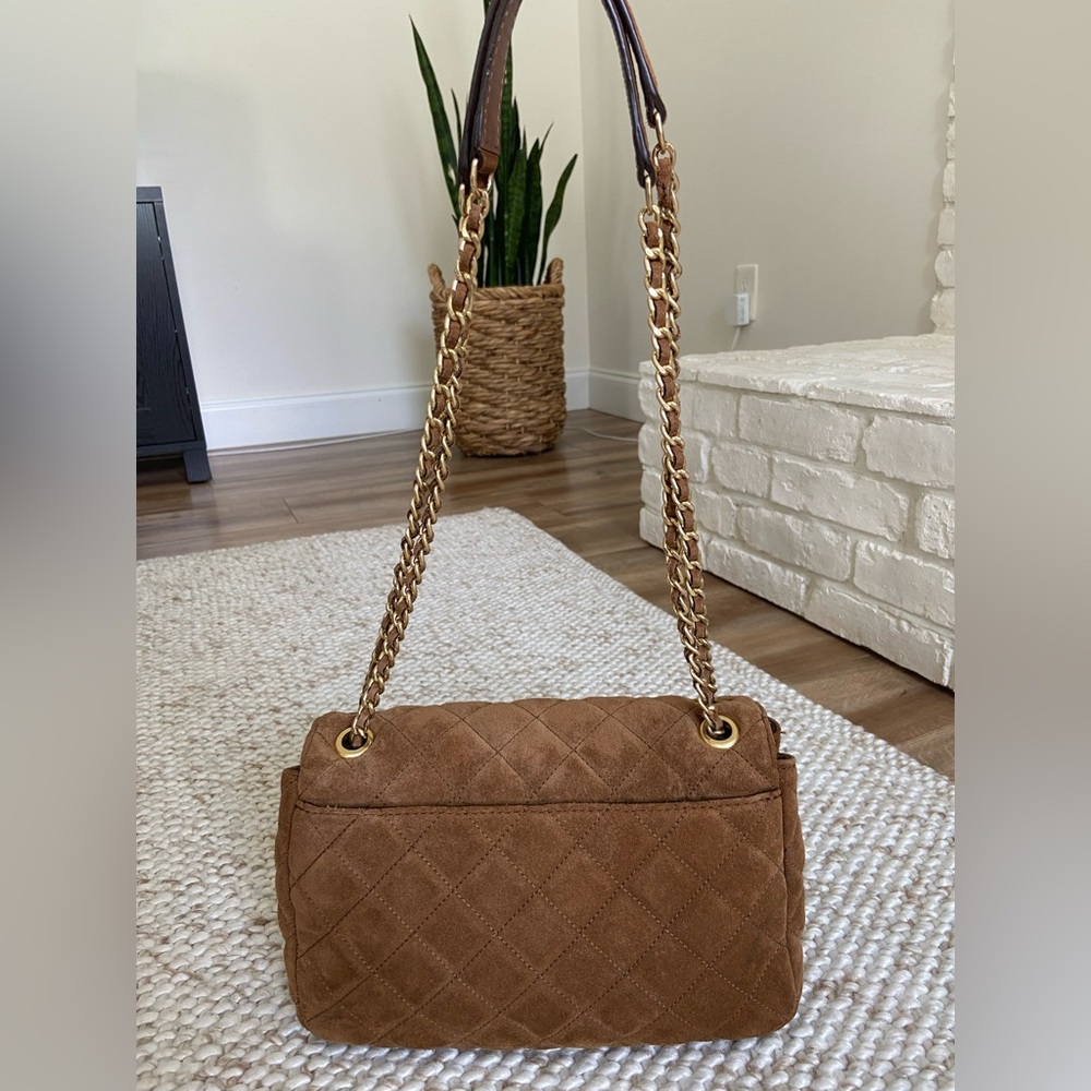Authentic Michael Kors Suede Quilted Chain Bag - Picture 7 of 9